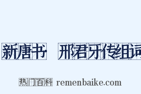 新唐书·邢君牙传组词是什么意思的图片